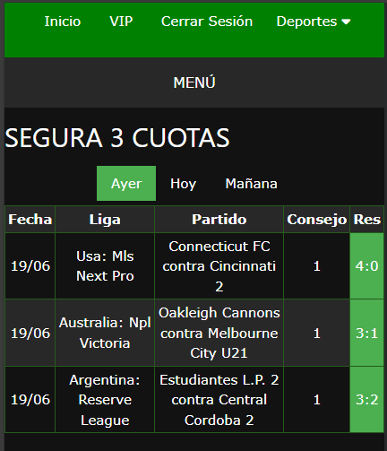 boleto de apuesta vip ganada
